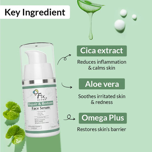 Fixderma Skincare Repair And Restore Face Serum For Sensitive Skin